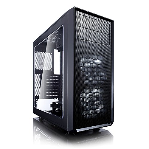 Fractal Design Focus G Black Window, PC Gehäuse (Midi Tower mit Seitlichem Fenster) Case Modding für (High End) Gaming PC, Schwarz