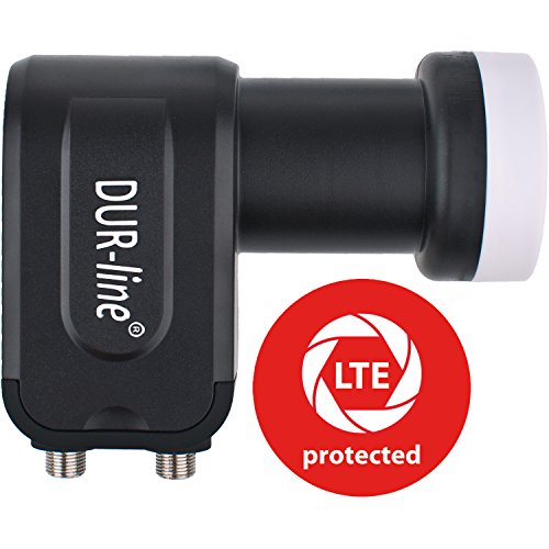 DUR-line +Ultra Premium Twin - LNB - 2 Teilnehmer + mit LTE-Filter + [Full HD, HDTV, 3D, LTE-/UMTS-/GSM-/DECT-Filter ] - DUR-line Qualitätsprodukt