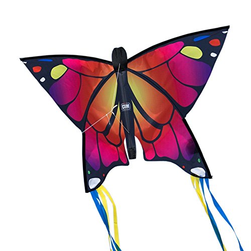 Schmetterling Drachen - Butterfly Pink - Einleiner Flugdrachen für Kinder ab 3 Jahren - 58x40cm - inkl. Drachenschnur - fertig aufgebaut - sofort flugbereit!