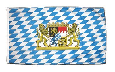 Flaggenfritze Fahne Flagge Deutschland Bayern mit Löwe 30 x 45 cm