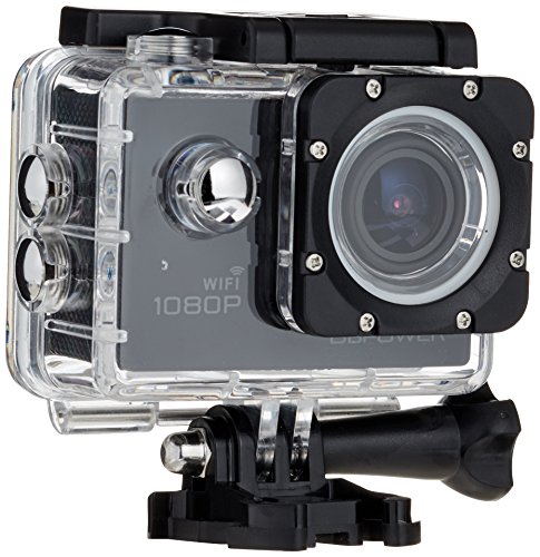 DBPOWER Original EX5000 WIFI 14MP Full HD Sports Action Kamera Camera Wasserdicht mit 2 verbesserten Batterien und Kostenlose Accessoires (Weiss)