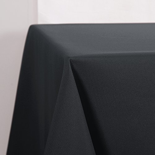 Deconovo Tischdecke Wasserabweisend Tischwäsche Lotuseffekt Tischtücher 130x280 cm Weiß