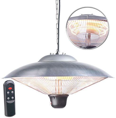 Semptec Urban Survival Technology Heizer: IR-Decken-Heizstrahler mit LED-Licht, Fernbedienung, bis 2.000 W, IP34 (Infrarot-Deckenheizstrahler)