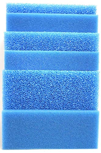 Wohnkult Filtermatte Filterschwamm Blau Alle Größen von 50 x 50 x 2 cm - 100 x 50 x 10 cm Grob und Fein (50 x 50 x 3 cm Fein 30 PPI)