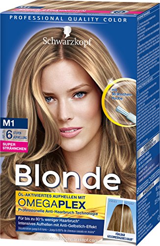 Schwarzkopf Blonde Strähnchen M1 Super Haarentfärber, Stufe 3, 3er Pack (3 x 103 ml)