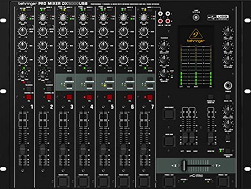 Behringer Pro Mixer DX2000USB 7-Kanal DJ Mixer mit optischem Infinium Crossfader und integriertem USB/Audio Interface
