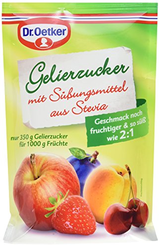 Dr. Oetker Gelierzucker mit Süßungsmittel aus Stevia, 10er Pack (10 x 350 g)