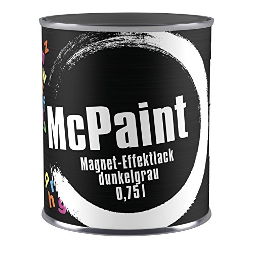 McPaint Magnet-Effektlack  dunkelgrau 0,750L, wasserverdünnbar, geruchsarm, mit starken Effekt