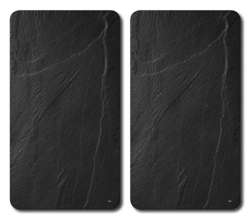 Kesper 3652313 Multi-Glaschneideplatte, 2er-Pack, Motiv: Schiefer, Maße: 52 x 30 x 0,8 cm (Fußhöhe: 0,3 cm)