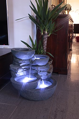 Zimmerbrunnen mit LED Beleuchtung Innen und Außen Springbrunnen Gartenbrunnen