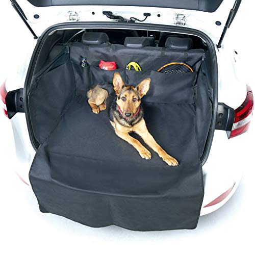 SYSTEMOTO Kofferraumschutz Hund mit Seitenschutz - Innovative Organizer Funktion - Universal Auto Kofferraum Hundedecke - Robuste Schutzmatte für Hunde (192 x 105 x 36)