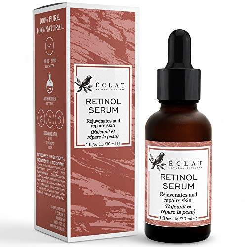 Retinol Serum 2,5% Konzentrat für empfindliche Haut - Reines Retinol-Serum 2,5% Wirkstoff - Hochwirksames Anti-Aging Serum für Gesicht mit Hyaluronsäure und Zaubernuss in Bio Aloe Vera und Jojobaöl