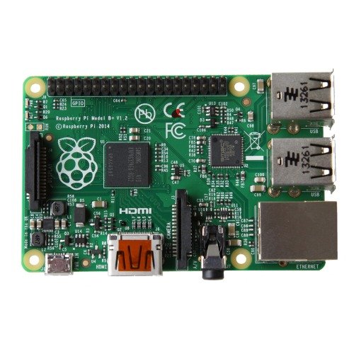 Raspberry Pi Model B+ Mainboard (GPIO polig, MicroSD Speicherkartenslot, HDMI, 4x USB 2.0)