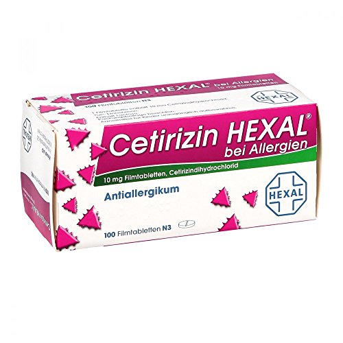 Cetirizin Hexal bei Allergien, 100 St. Filmtabletten