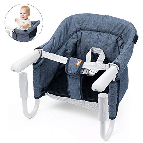 Tischsitz Faltbar Babysitz Baby Hochstuhl Sitzerhöhung für zu Hause und Unterwegs mit Transporttasche