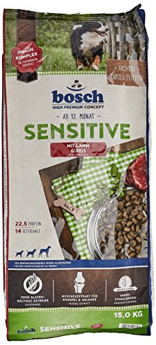 bosch Hundefutter Sensitive Lamm und Reis, 1er Pack (1 x 15 kg)