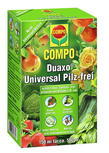 COMPO Duaxo Universal Pilz-frei, Bekämpfung von Pilzkrankheiten an Obst, Gemüse, Zierpflanzen und Kräutern, Konzentrat inkl. Messbecher, 150 ml
