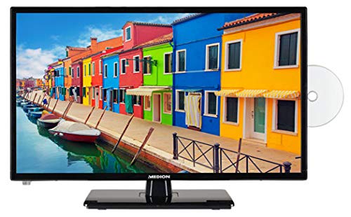 MEDION E12413 59,9 cm (23,6 Zoll) Full HD Fernseher (Triple Tuner, DVB-T2 HD, integrierter DVD-Player, Mediaplayer, 12V KFZ Car-Adapter)