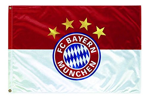 FC Bayern Fahne Originalware Flagge 100 x 150 cm Motiv LOGO + Ösen Service