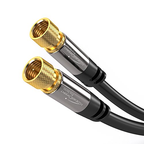 KabelDirekt - SAT Kabel - 5m - (F-Stecker, 75 Ohm, F Stecker Koaxialkabel geeignet für TV, HDTV, Radio, DVB-T, DVB-C, DVB-S, DVB-S2) - PRO Series