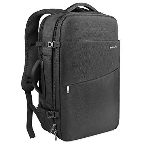 Inateck 30L supergroßer Laptop Rucksack für 17' Notebooks, Backpack für eine 1-Wochen-Reise, Diebstahlsicherung, rucksack herren und frauen– schwarz(CB1002)