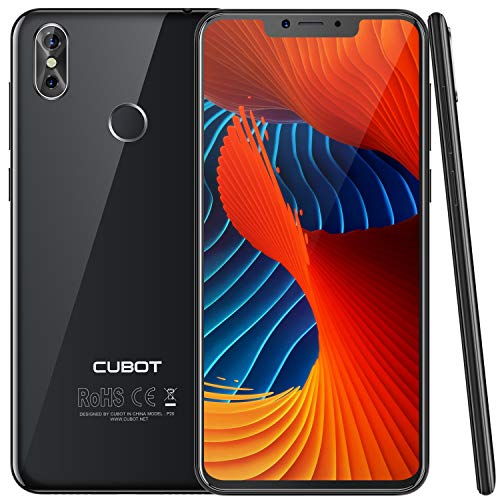 CUBOT P20 Ultra Dünn 4G-LTE Dual SIM Smartphone ohne Vertrag, 6.18' (19:9) IPS FHD Touch Display mit 4000mAh Akku, 4GB Ram + 64GB interner Speicher, 20MP + 2 MP/13MP, Android 8.0, Octa-Core, Schwarz