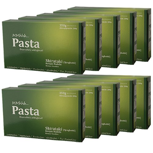 10er Pack Shirataki Nudeln Spaghetti (MMhhh... Pasta) Pasta aus Konjak, Light Slim Low Carb Diät (10x 200g)
