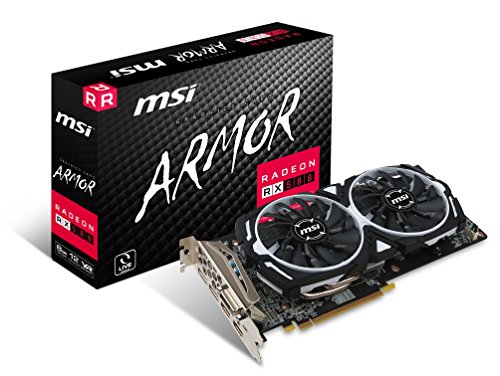 MSI Radeon RX 580 Armor OC 8GB AMD GDDR5 2x HDMI, 2x DP, 1x DL-DVI-D,, 2 Slot Afterburner OC, Millitary Class 4, Grafikkarte