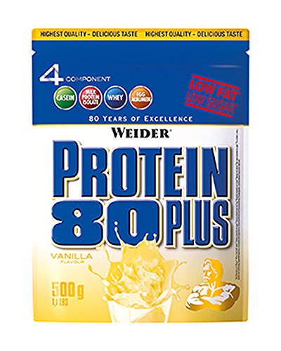 Weider, 80 Plus Protein, Vanille, 1er Pack (1x 500g)
