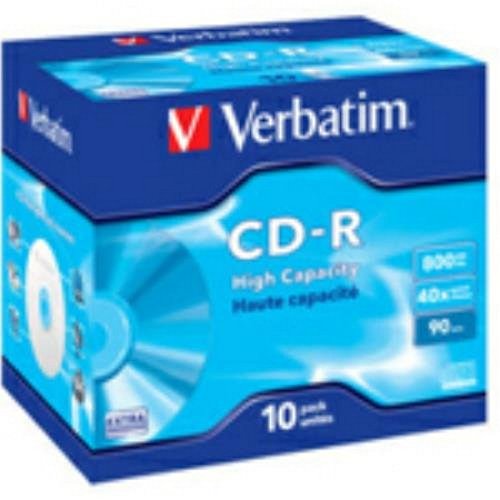 Verbatim CD-R 90min 800MB CD-Rohlinge im Jewel Case 10er Pack