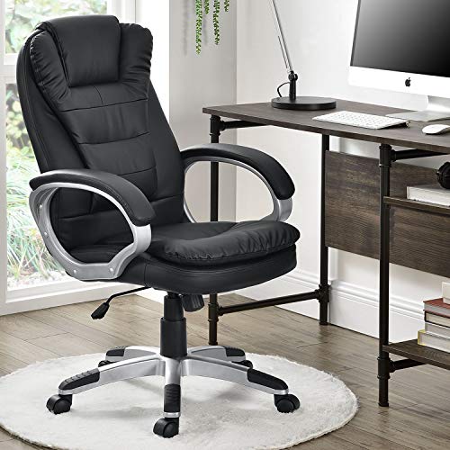 ArtLife Chefsessel Orlando mit doppelter Polsterung schwarz | höhenverstellbar | ergonomisch | modern | Bürostuhl Drehstuhl Schreibtischstuhl