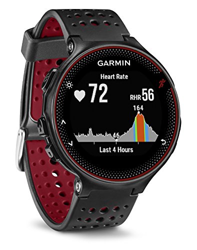 Garmin Forerunner 235 Schwarz und Marsala-Rot - GPS-Laufuhr mit Herzfrequenzmessung am Handgelenk, 010-03717-71
