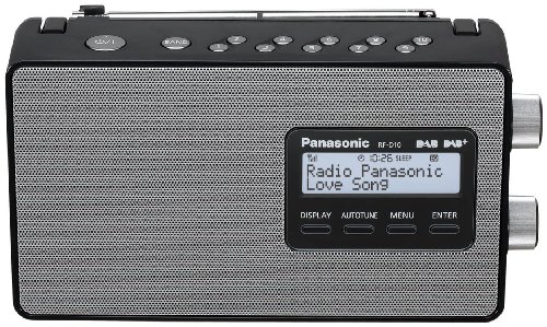 Panasonic RF-D10EG-K Digitalradio (DAB+/UKW Tuner, Netz- und Batteriebetrieb) schwarz
