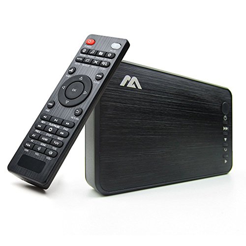 AGPTEK Schwarz 1080 P HDMI TV Media Player mit HDMI YPbPr USB 2.0 SD Ports Fernbedienung für MP3 Avi RMVB Mpeg usw.