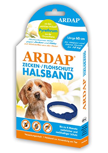 ARDAP Zecken- und Flohschutzhalsband für Welpen und Kleine Hunde bis 10 kg
