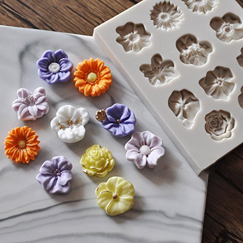 Flower silikon fondantform zuckerpaste kuchen cupcake design mat silikonform für kuchen dekorieren cupcakes sugarcraft süßigkeiten