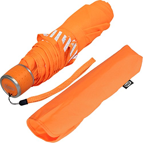 iX-brella Mini Kinderschirm Safety Reflex Extra Leicht - Neon Orange