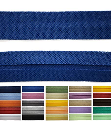 Roban Fashion Baumwoll Schrägband 50mm breit Textilband Blende in 24 Farben