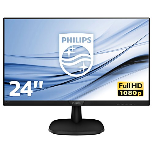 Philips 243V7QJABF/00 60 cm (23,8 Zoll) Monitor (VGA, HDMI, Displayport, 5ms Reaktionszeit, 1920 x 1080, 60 Hz, mit Lautsprecher) schwarz