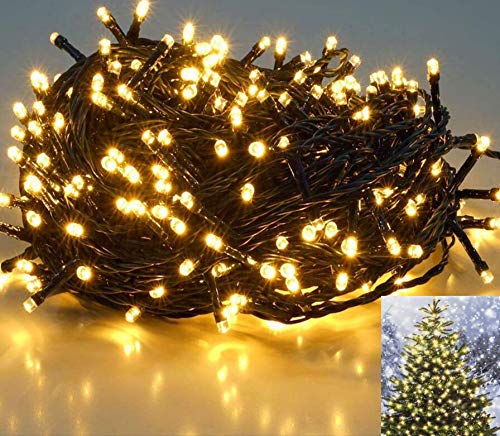 25,7m 360er LED Niedervolt Lichterkette Wasserdichte dekorative Leuchten LED String Licht Wünderschöne Deko für Weihnachten, Hochzeit, Zuhause, Garten, Balkon, Terrasse - Warmweiß