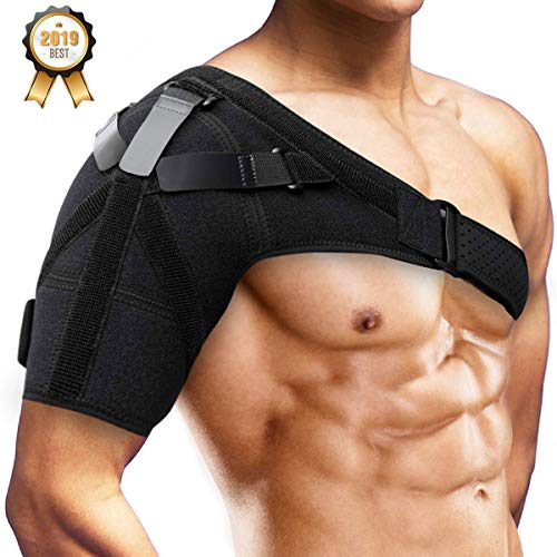 Schulterbandage Schulter Unterstützung Bandage Verstellbare, SGODDE für Verletzungen,Schulterschmerzen, arthritische Schultern, Neopren Schulterwärmer, für Linke/Rechte Schulter, Männer/Frauen