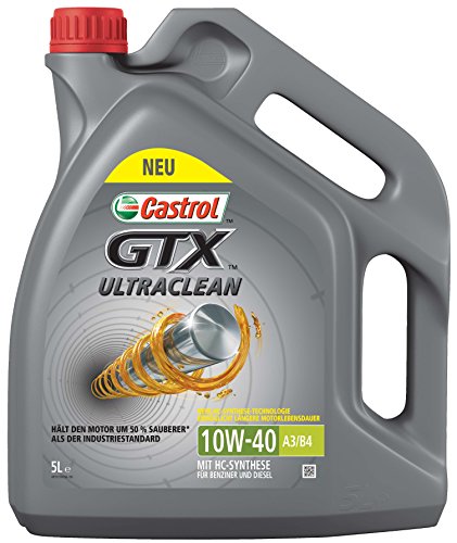 Castrol Limited 15A4D5 GTX Ultraclean 10W-40 A3/B4 5L, Grey, 5 L