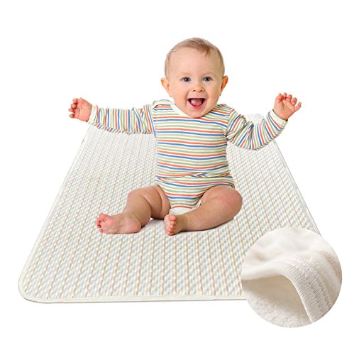 Baby Matratzenschoner Atmungsaktive Wasserdichte Matratzenauflage Wasserundurchlässig Inkontinenzauflage Waschbar Matratzenschutz 70x100 für Kinderbett von YOOFOSS