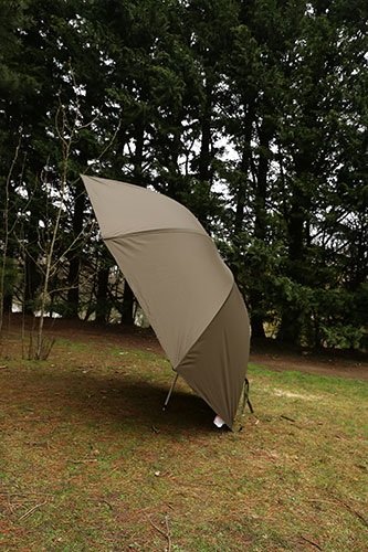 Fox 60' Brolly - Angelschirm zum Ansitzangeln auf Raubfische & Karpfen, Schirm zum Angeln, Sonnenschirm zum Karpfenangeln