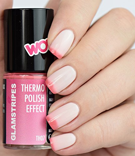 THERMO NAIL POLISH EFFECT - WHITE TO LIGHT PINK - NEW! THERMO NAGELLACK