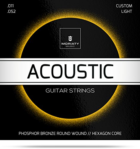 Gitarrensaiten Westerngitarre  Premium Stahl Phosphor Bronze Saiten für Western-Gitarre & Akustikgitarre (6 Saiten-Set) + E-Book