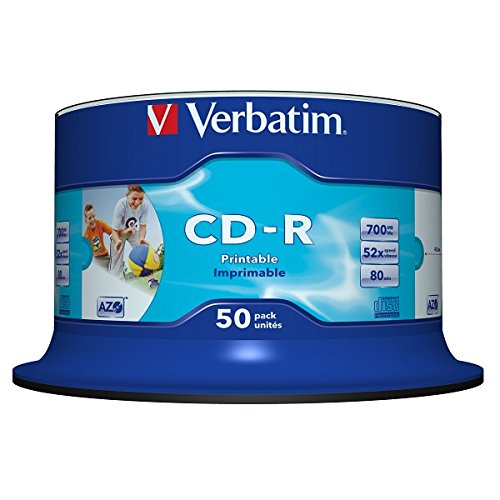 CD-R 80 Min./700 MB printable, Spindel, 52-fach, PG=50ST