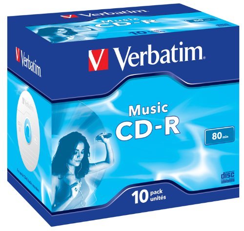 Verbatim CD-R 80 Music Minuten CD-Rohlinge, 10er Pack