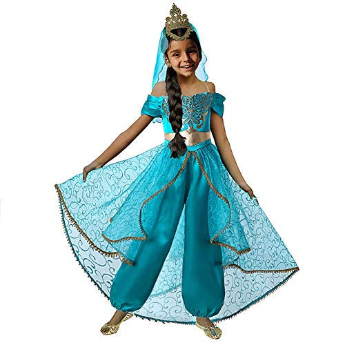 Pettigirl Mädchen Prinzessin verkleiden Sich Kostüm Cosplay Party mit Krone Schleier