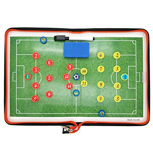 Fußball Taktiktafel Tragbar Trainer Taktikmappe Coachen Trainer-Mappe Fussball Coach-board mit Magneten, Boardmarker, Schwamm